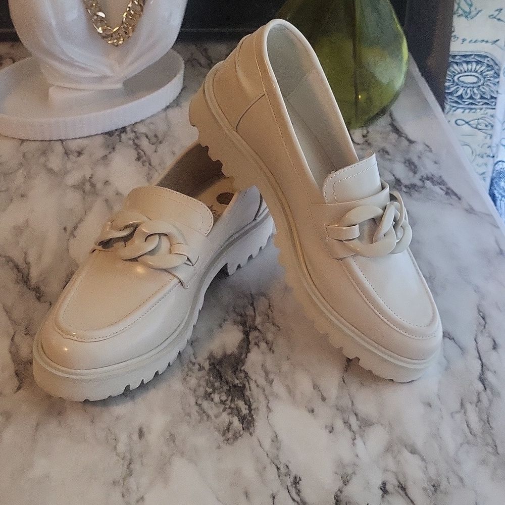 La Strada Loafer Street Beige Vegan Leather Women Moccasins Size EUR 38 ( US 8 ) - Picture 13 of 16